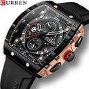 Luxury Square Quartz Chronograph Watch for Men - Waterproof Luminous Timepiece  ourlum.com   