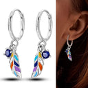 925 Sterling Silver Heart Earrings with Zircon Stones - Elegant Women's Jewelry  ourlum.com KTE064  