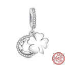 Crown Flowers Heart Silver Bead Charm Elegant Pandora Accessory