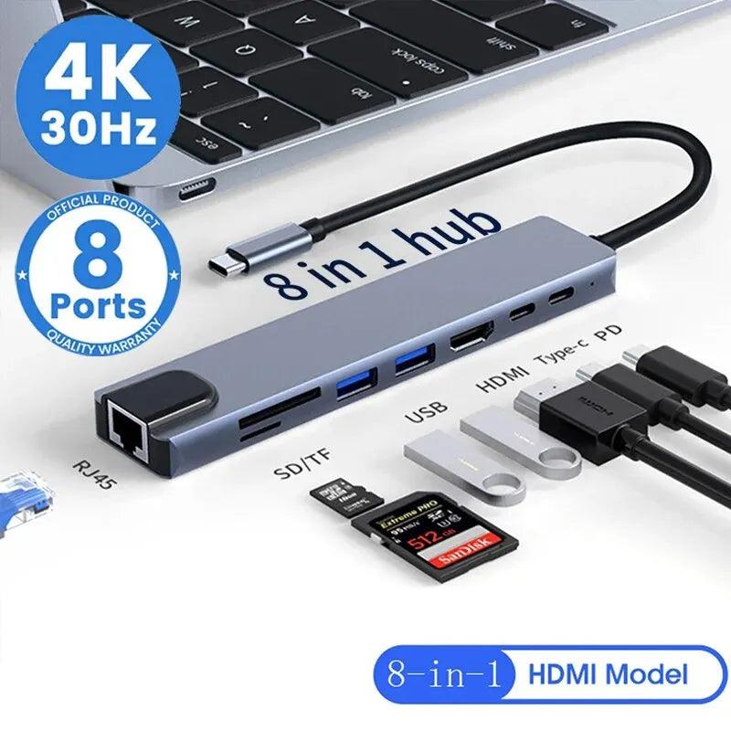 USB C Hub Splitter Docking Station Adapter: Seamless Connectivity  ourlum.com   