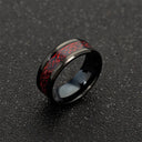 Fashion 8mm Red Beveled Edge Celtic Dragon Ring Men