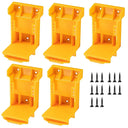 5PCS Wall-Mount Tool Holder for Dewalt & Milwaukee Battery