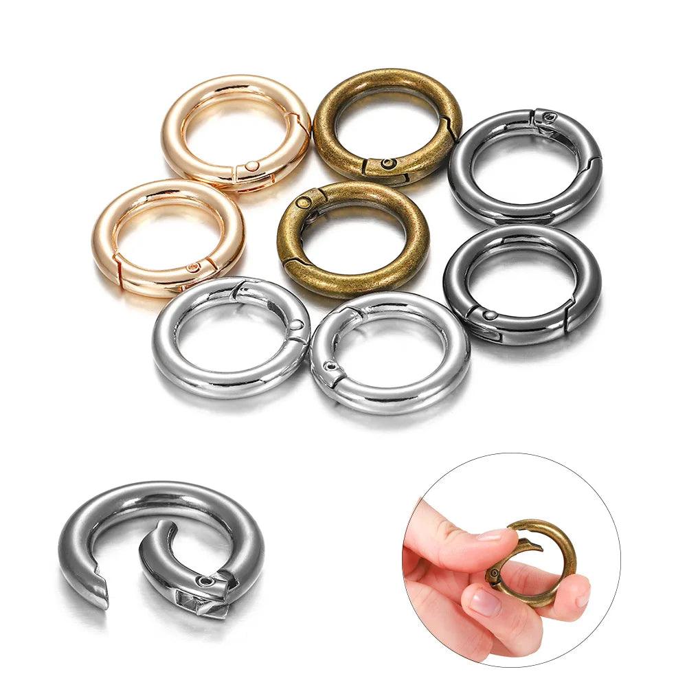 5-Piece Metal O Ring Spring Clasps Set for DIY Jewelry Making  ourlum.com   