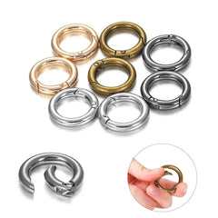 Metal O Ring Spring Clasps: DIY Jewelry Making Essentials - 5 Pc Pack