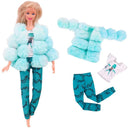 Barbie Doll Fashion Set: Chic Coat and Dress for Dolls