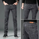 ICPANS Autumn Summer Denim Jeans Men Straight Stretch Regular