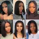 Premium Bone Straight Bob Lace Front Wig 13x4 Human Hair