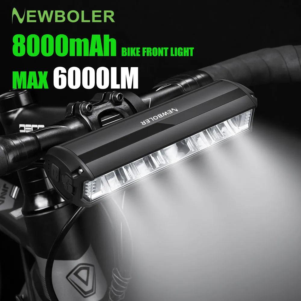 NEWBOLER 6000Lumen Front Bike Light with USB Charging - Ultimate Cycling Illumination  ourlum.com   