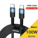 Essager 100W USB-C PD Fast Charging Charger Cable for Macbook Samsung  - 3M Length  ourlum.com 100W C To C Blue 2m 