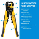 Crimper Cable Cutter Adjustable Automatic Wire Stripper Tool