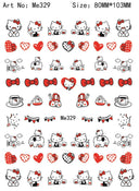 Adorable Cartoon Hello Kitty Nail Sticker Set for Nail Art