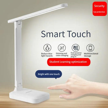 Adjustable LED Desk Lamp with USB Charging - Modern Foldable Design for Bedroom, Study, and Office  ourlum.com   
