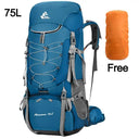 75L Camping Backpack Travel Sport Bag With Rain Cover Climbing Mountaineering Trekking Outdoor Rucksack Hiking Bag Shoulder Men  ourlum.com Decent Blue  