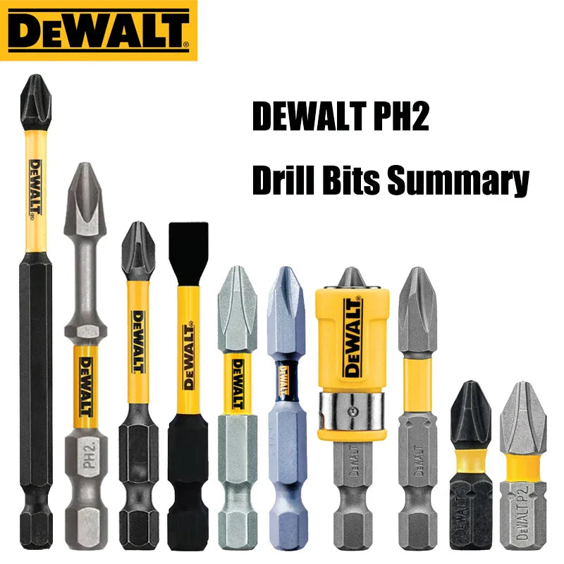 DEWALT PH2 SL8 Durable High-Speed Steel Drill Bits for Metal Drilling - 10PC & 20PC Sets