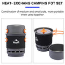 Widesea Portable Camping Cooking Set with Gas Burner Kit