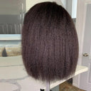 Peruvian Remy Kinky Straight Bob Wig HD Lace Soft Yaki Texture