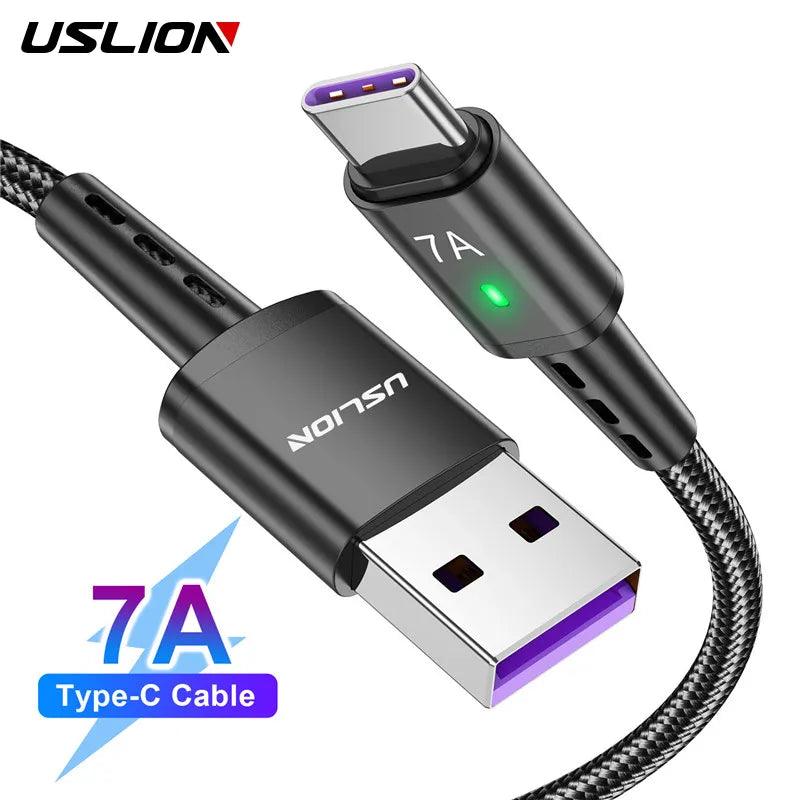 7A Fast USB C Cable for MacBook Xiaomi Samsung Huawei - Fast Charging Data Cord  ourlum.com   