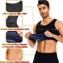 Men's Heat-Trapping Sweat Vest and Compression Shirt Set