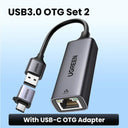 USB Ethernet Adapter: Fast Network Connection for Laptop & Switch  ourlum.com USB-A OTG Set 2 israel 