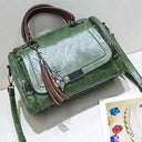 Yogodlns Tassel Handbag: Fashionable Shoulder Bag with Removable Strap  ourlum.com green  