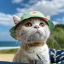 Cute Cat Dog Hat With Exposed Ears Summer Sun Hat