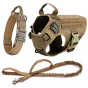 German Shepherd Training Harness & Leash Set for All Dog Breeds  ourlum.com Brown Set S 