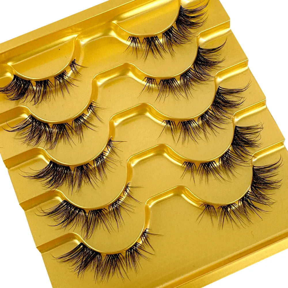 Glamorous 3D Faux Mink Eyelashes - Handmade Variety Pack for Natural-Looking Eyes