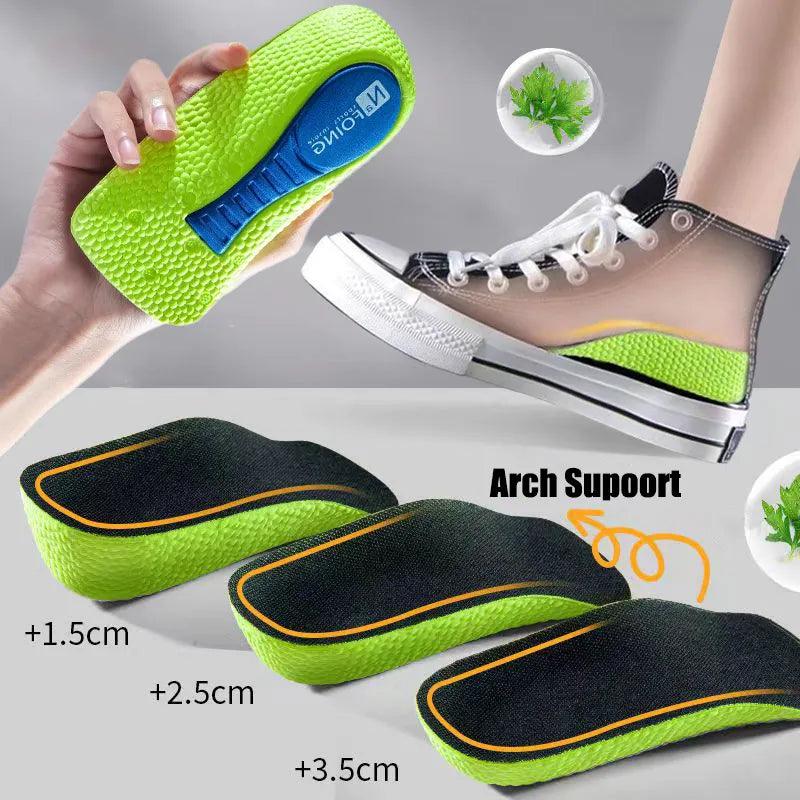Elevate Height Memory Foam Insoles - Arch Support for Shoes with Comfort Cushioning  ourlum.com   