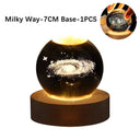 USB LED night light, Galaxy Crystal Ball lamp, 3D planet moon lamp, home decoration  ourlum.com B-Solar system-1PCS  