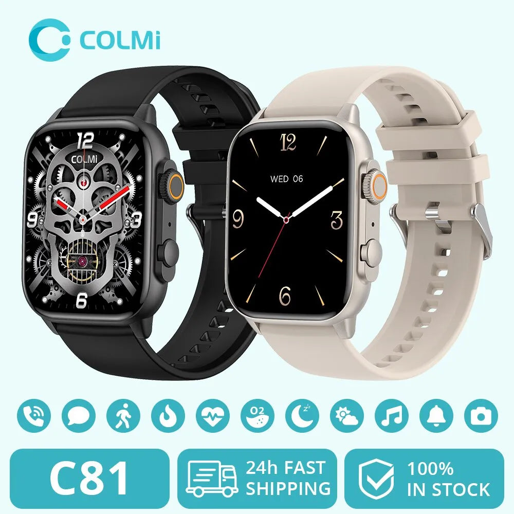 COLMI C81 AMOLED Smartwatch: Waterproof, Sports Modes, Voice Assistant, Blood Oxygen Sensor  ourlum.com   