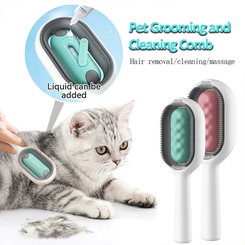 Cat Grooming Brush: Professional Pet Hair Remover & Massage Comb  ourlum.com   