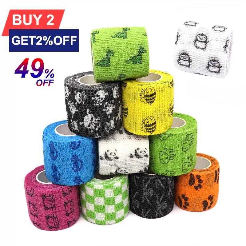 Animal Pattern Self Adhesive Elastic Bandage Sports Wrap Tape for Pet Aid  ourlum.com   