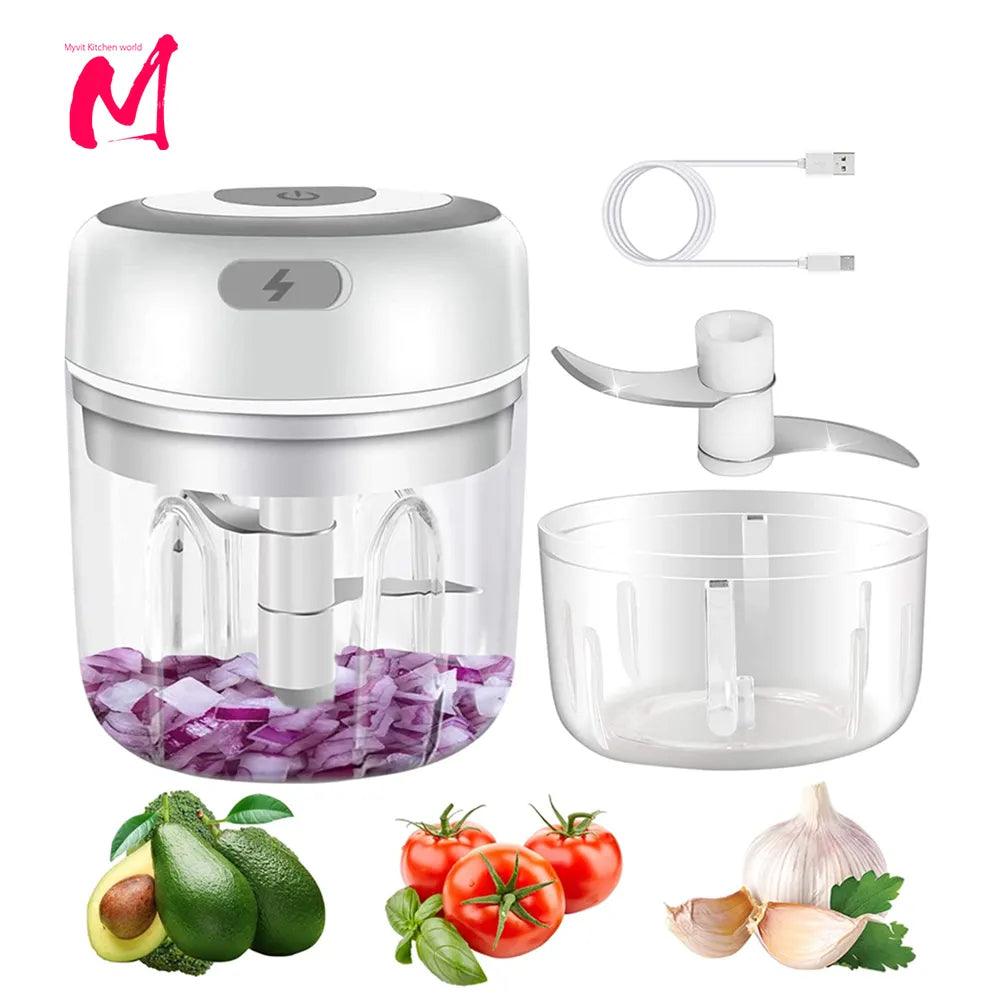 Electric Mini Food Processor with USB Charging - Powerful Kitchen Chopper & Grinder  ourlum.com   