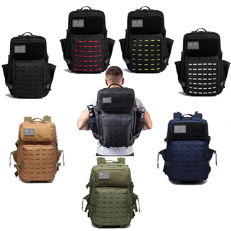 50L Tactical Backpack Bag Hunting MOLLE Backpack GYM For Men EDC Outdoor Hiking Rucksack Witch 2 Bottle Holders  ourlum.com   