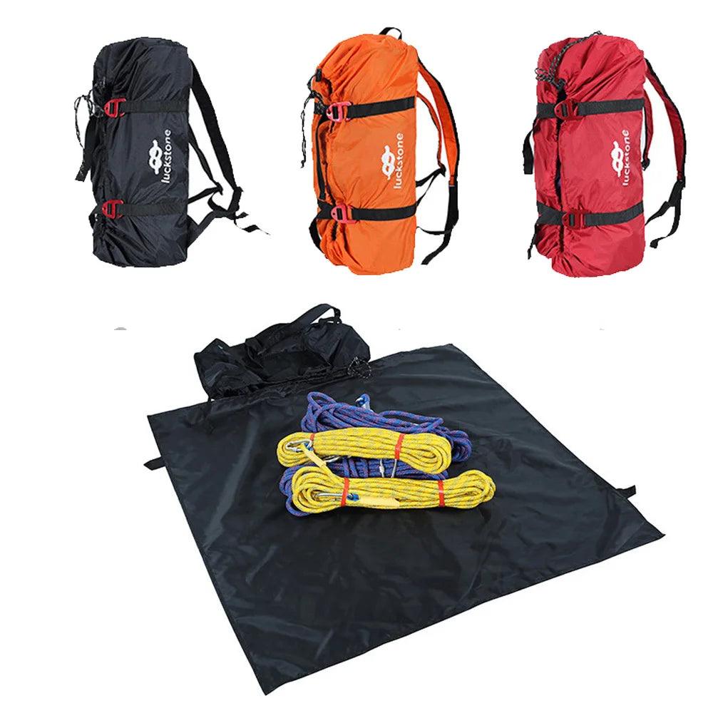 Rock Climbing Rope Bag Cord Carry Bag Hiking Shoulder Backpack Folding Portable Waterproof Backpack Ground Mat  ourlum.com   