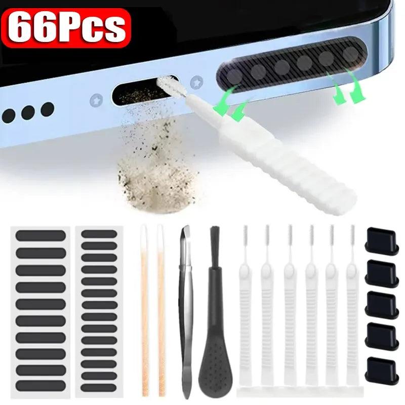 Universal Smartphone Speaker Port Dust Cleaner Kit - Compatible with iPhone Samsung Xiaomi and More  ourlum.com   