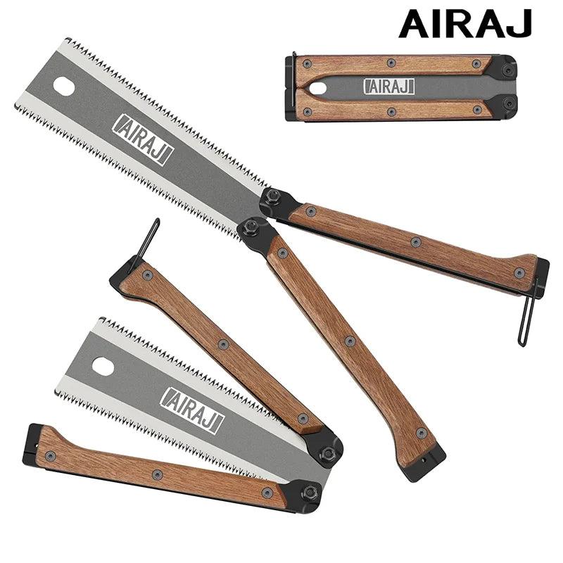 AIRAJ Wooden Folding Garden Saw: High Carbon Steel, Sharp Teeth, Portable & Lightweight  ourlum.com Default Title  