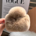 Crab Plush Fur Hair Clip: Trendy Accessory for Girls