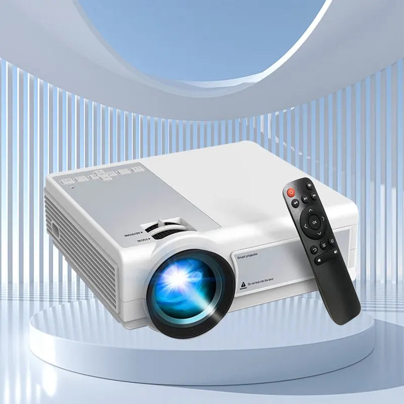 Portable Full HD 1080P 4K Mini LED Projector with WiFi for Home Office and Camping