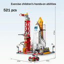 Space Shuttle Rocket Launch Center Building Blocks - Creative Aviation Toy  ourlum.com NO box (521pcs)  