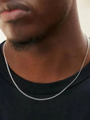 Men Stainless Steel Basic Chain Necklace Titanium Steel Jewelry