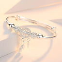 Dreamcatcher Charm Bracelet Elegant Silver Cuff for Women