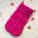 Cozy Cotton Pet Knitted Sweater for Winter Warmth  ourlum.com Hot Pink XS United State