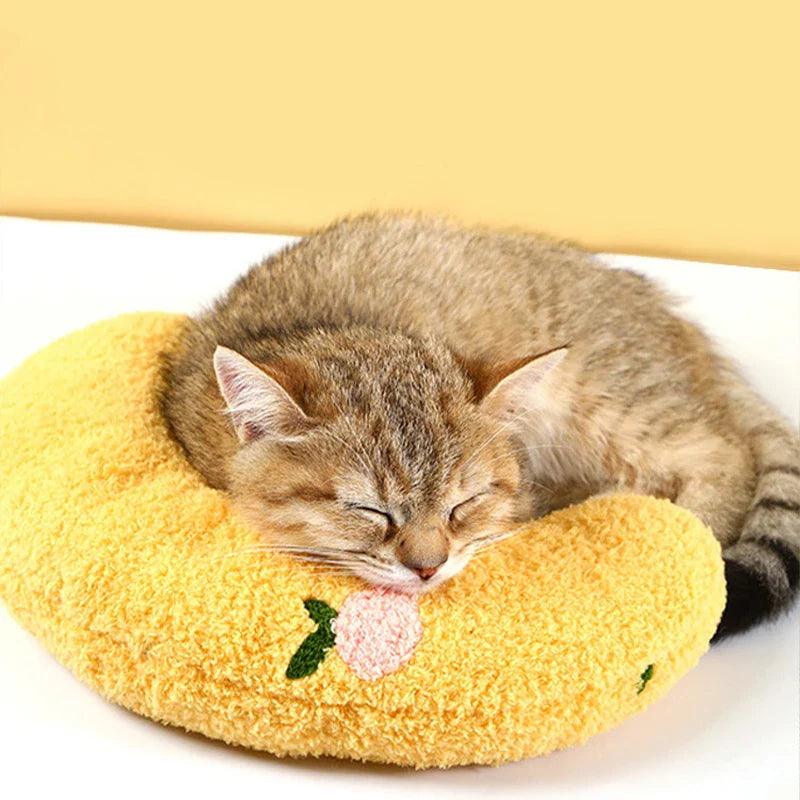 Little Cat Pillow for Deep Sleep and Comfort: Pet Neck Protector and Headrest  ourlum.com   