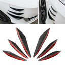 Universal Car Front Bumper Lip Diffuser Splitter Spoiler Fins Kit  ourlum.com   