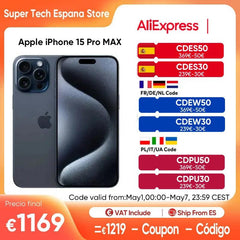 Apple iPhone 15 Pro Max 5G with A17 Pro, 6.7" 120Hz Display, 256GB Storage & Pro Camera