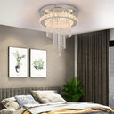 Crystal Chandelier Chrome Ceiling Lamps Led Flush Mount Light