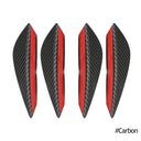 Universal Car Front Bumper Lip Diffuser Splitter Spoiler Fins Kit  ourlum.com 4PCS Carbon Fiber  