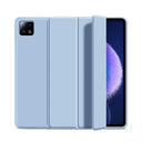 Xiaomi Pad 6 PU Leather Tri-Fold Case: Stylish Tablet Cover with Stylus Pen  ourlum.com White Ice blue Xiaomi Pad 6 Russian Federation