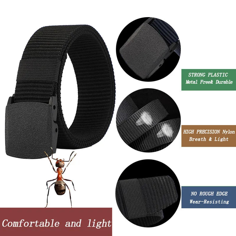 Stylish Nylon Military Belt for Men: Casual Army Waist Strap  ourlum.com   